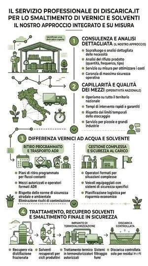 foto infografica servizio discarica.it per smaltire vernici