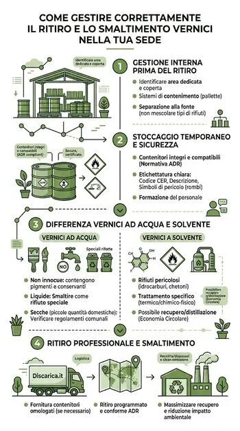gestione corretta per ritiro e smaltimento vernici