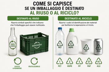 imballaggio destinato a riuso o riciclo
