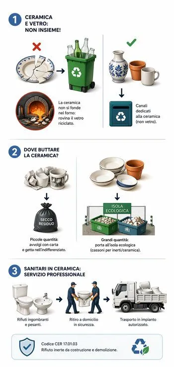 infografica ceramica smaltimento