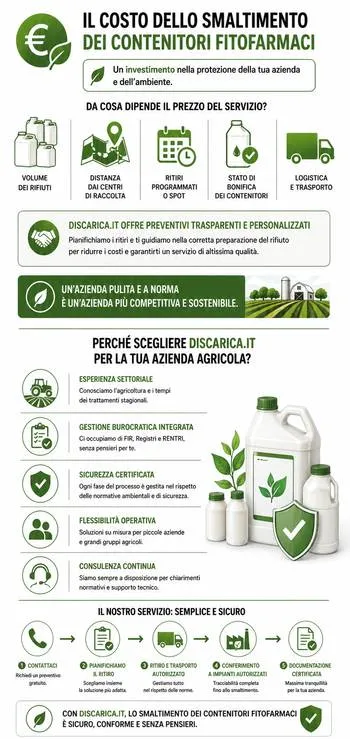 infografica costo smaltimento contenitori fitofarmaci