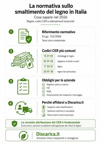 infografica normativa per smaltire il legno