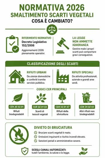 infografica normativa sugli scarti vegetali