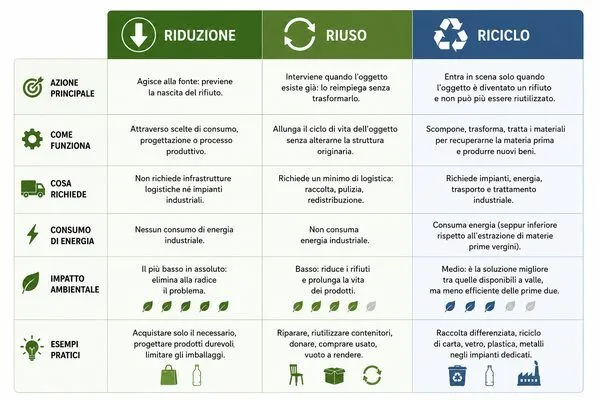 infografica riduzione dei rifiuti