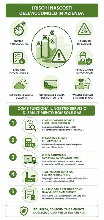 Infografica smaltimento bombole a gas