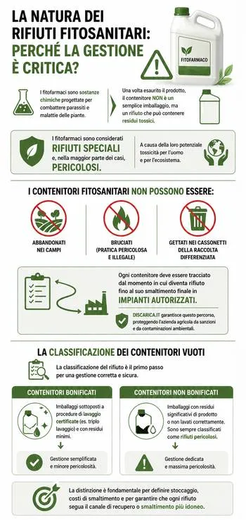 infografica smaltimento rifiuti fitosanitari