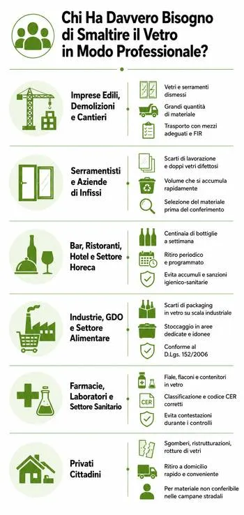 infografica smaltire vetro correttamente