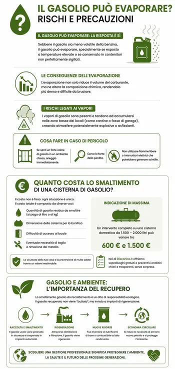 infografica sui rischi del gasolio
