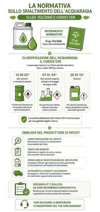 normativa su come smaltire acquaragia