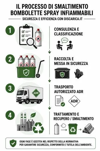 processo per smaltire le bombolette spray