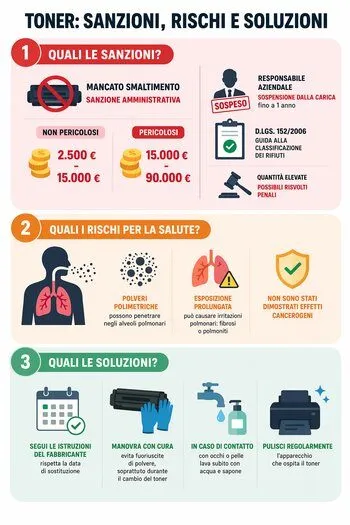 sanzioni per cartucce smaltite in modo errato