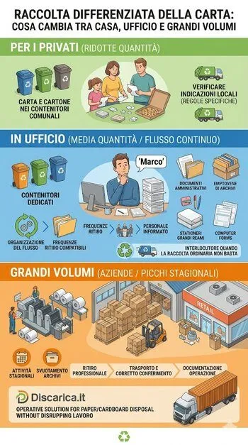 smaltire carta grandi volumi per aziende